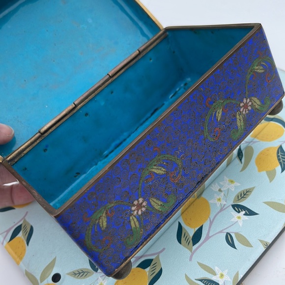 Vintage Chinese cigarette cloisonné box metal - Picture 12 of 16